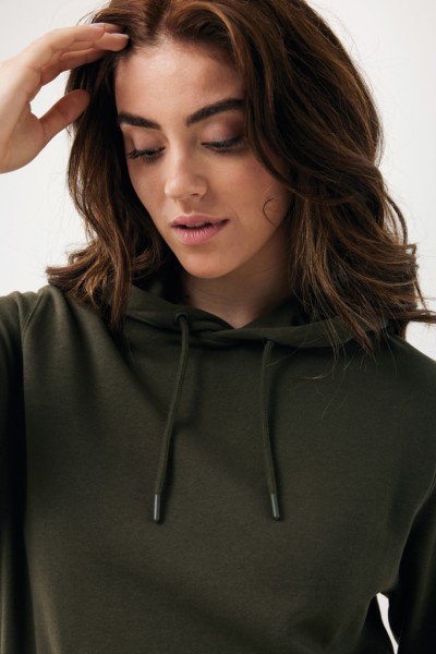 IQONIQ Rila Lightweight Hoodie aus recycelter Baumwolle, khaki XXS