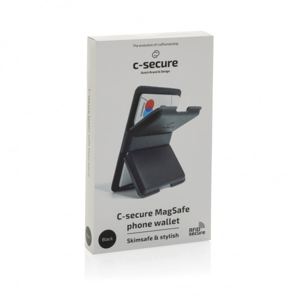 C-Secure MagSafe Phone-Wallet, schwarz
