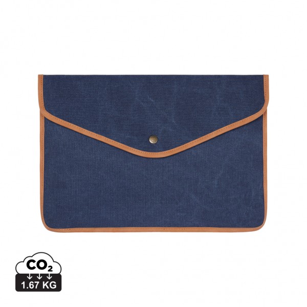 VINGA Bosler 14` Laptop-Tasche aus GRS recyceltem Canvas, navy blau