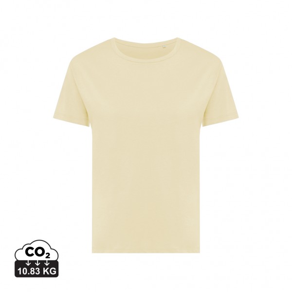 IQONIQ Yala Damen T-Shirt aus recycelter Baumwolle, cream yellow M