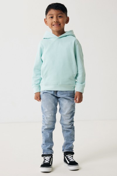 IQONIQ Yengo KidsHoodie mit Seitentaschen aus rec. Baumwolle, crushed mint 78