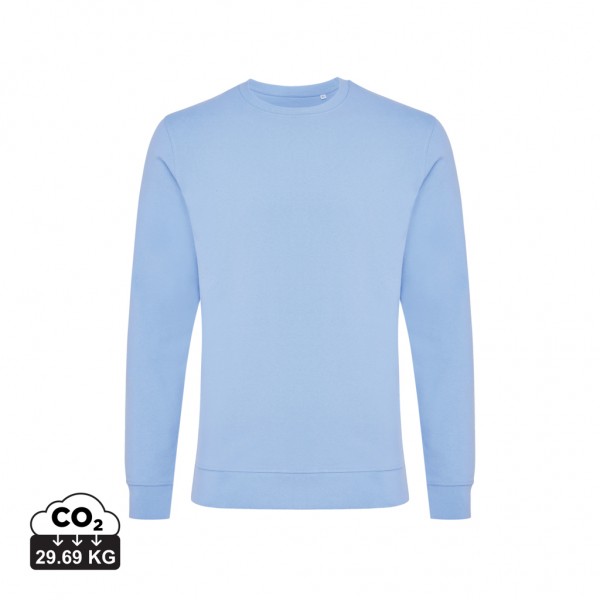 IQONIQ Zion Rundhals-Sweater aus recycelter Baumwolle, sky blue XL