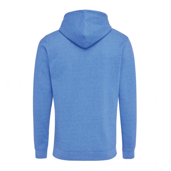 IQONIQ Torres ungefärbter Hoodie aus recycelter Baumwolle, heather blue XXL