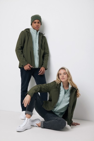 IQONIQ Makalu Herren Softshelljacke aus recyceltem Polyester, khaki XL