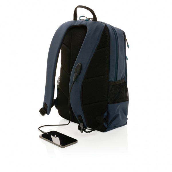 Impact AWARE™ Lima 15.6` RFID Laptop-Rucksack, navy blau