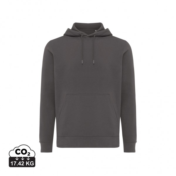 IQONIQ Rila Lightweight Hoodie aus recycelter Baumwolle, anthrazit XXL