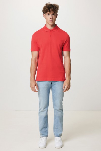 IQONIQ Yosemite Piqué-Poloshirt aus recycelter Baumwolle, luscious red M