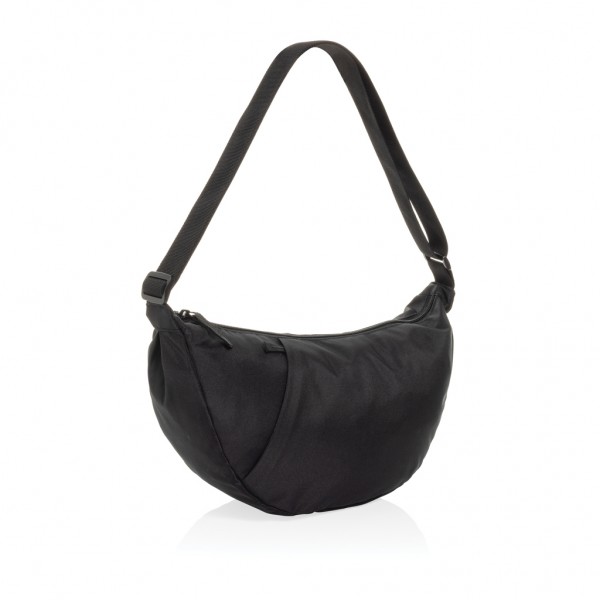 Crescent XL AWARE™ RPET Half-Moon Sling Tasche, schwarz