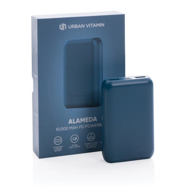 Urban Vitamin Alameda 10.000mAh 18W PD Powerbank, blau