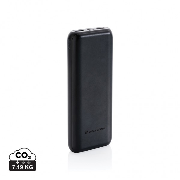 Urban Vitamin Pasadena 20.000mAh 18W PD Powerbank, schwarz