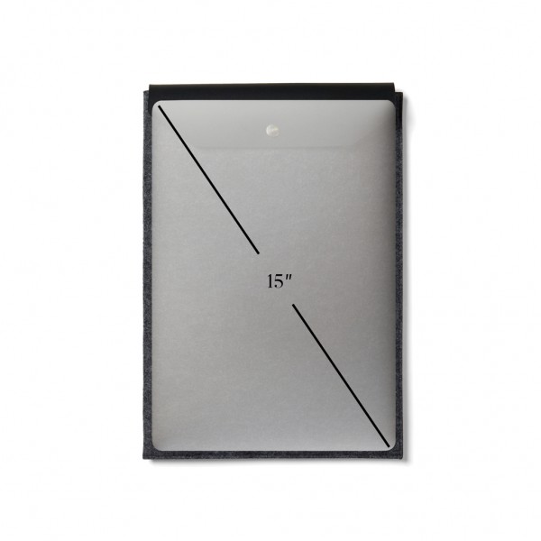 VINGA Albon 15` Laptop-Seeve aus GRS recyceltem Filz, schwarz