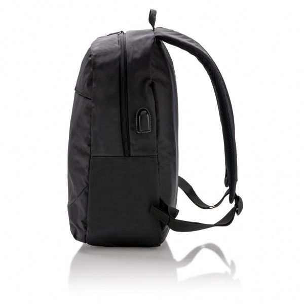 Power USB Laptop-Rucksack, schwarz