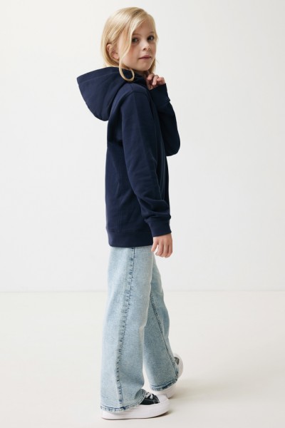 IQONIQ Yengo KidsHoodie mit Seitentaschen aus rec. Baumwolle, navy blau 34