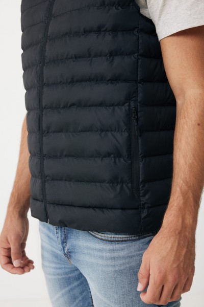 IQONIQ Meru Herren Bodywarmer aus recyceltem Polyester, schwarz XXXL