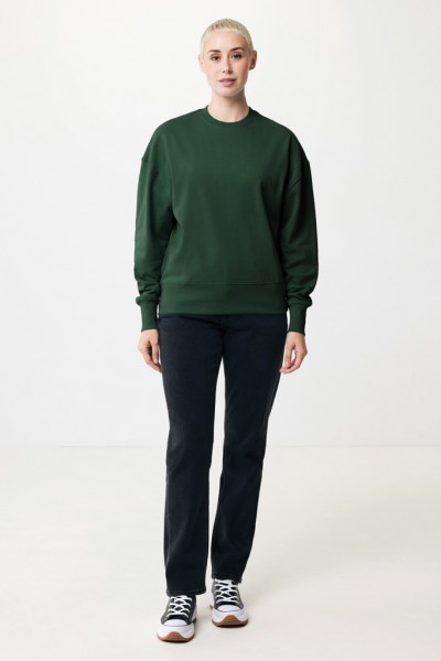 IQONIQ Kruger Relax-Rundhals-Sweater aus recycelt. Baumwolle, forest green S