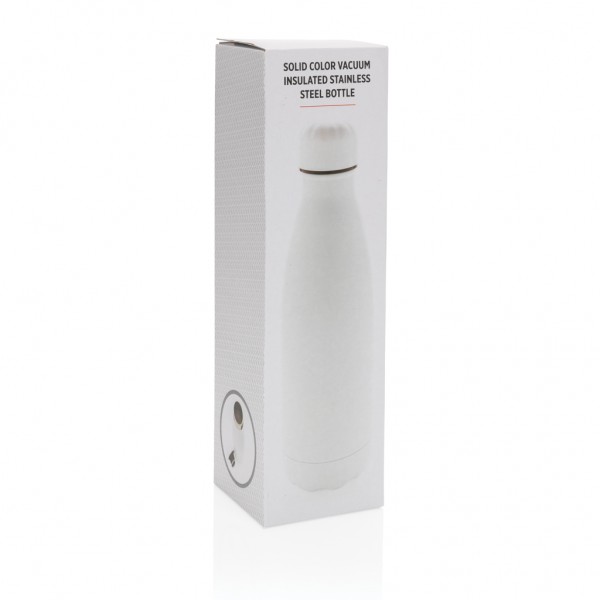 Einfarbige Vakuumisolierte Stainless Steel Flasche, weiß
