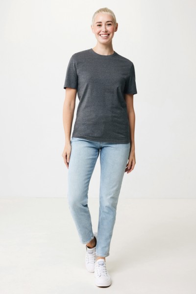IQONIQ Manuel ungefärbtes T-Shirt aus recycelter Baumwolle, heather anthracite S