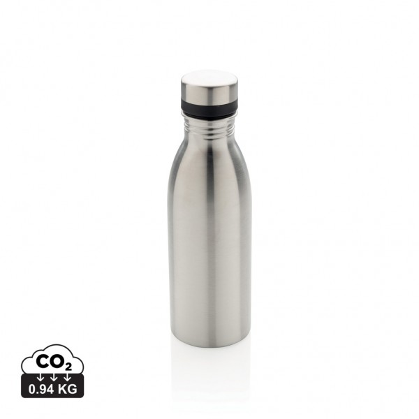 Deluxe Wasserflasche aus RCS recyceltem Stainless-Steel, silber