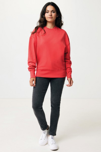 IQONIQ Kruger Relax-Rundhals-Sweater aus recycelt. Baumwolle, luscious red XXS