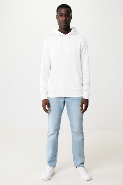 IQONIQ Rila Lightweight Hoodie aus recycelter Baumwolle, recycled white L