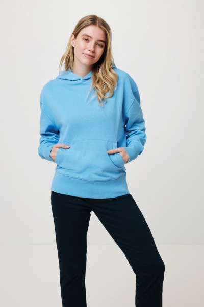 IQONIQ Yoho Relax-Hoodie aus recycelter Baumwolle, tranquil blue M