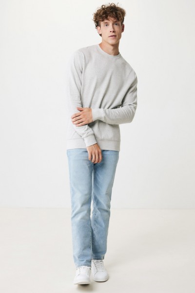IQONIQ Denali ungefärbt. Rundhals-Sweater aus recycelter BW, heather grey S