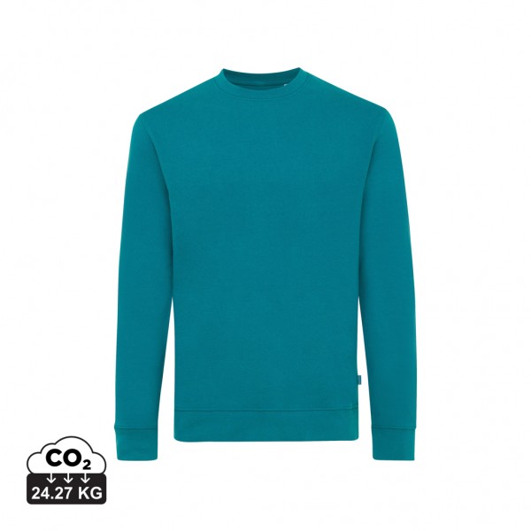 IQONIQ Zion Rundhals-Sweater aus recycelter Baumwolle, verdigris M