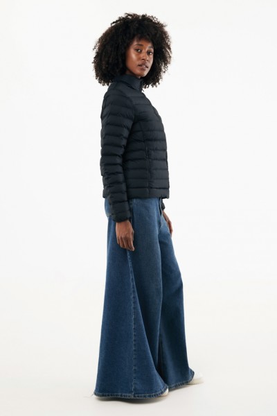 IQONIQ Maiko Damen Steppjacke aus recyceltem Polyester, schwarz XXS