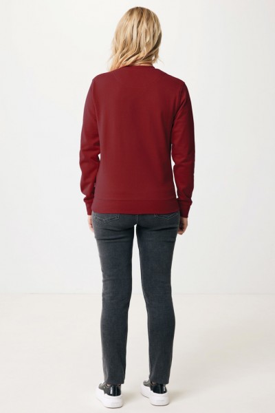 IQONIQ Zion Rundhals-Sweater aus recycelter Baumwolle, burgunderrot XL