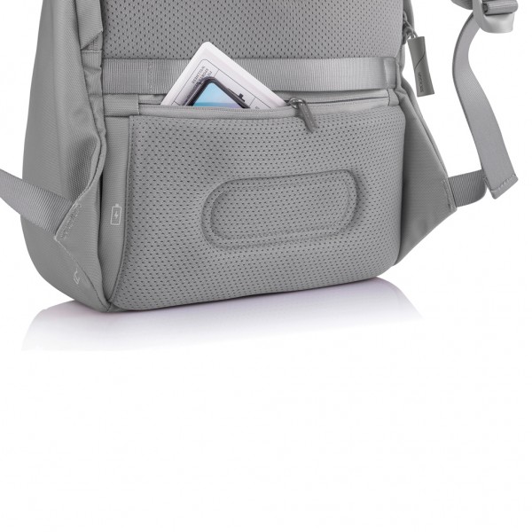 Bobby Soft, Anti-Diebstahl-Rucksack, grau