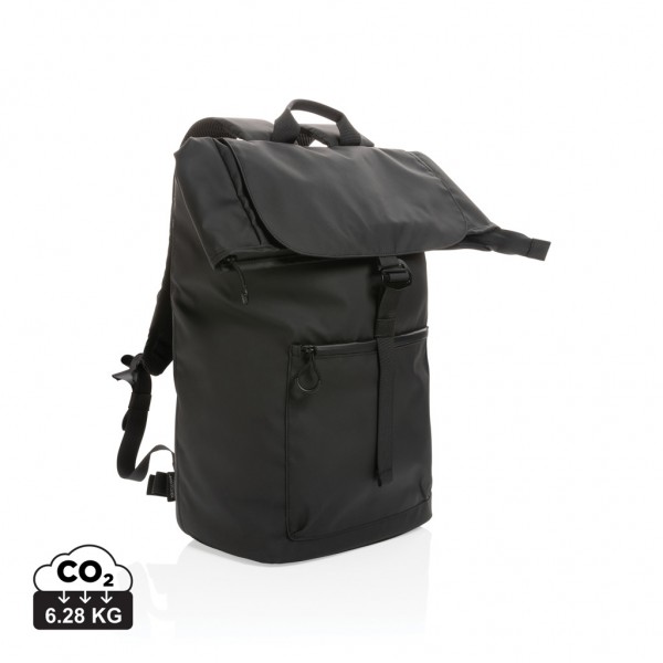 Impact AWARE™ RPET wasserabweisender 15.6` Laptop-Rucksack, schwarz