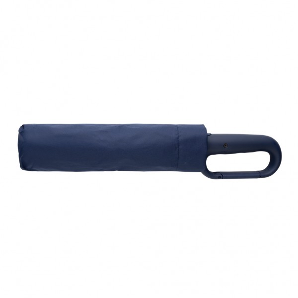 Yara 21“ AWARE™ rPET Regenschirm mit Karabiner, navy blau
