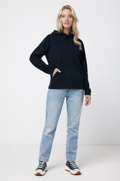 IQONIQ Trivor Mikrofleece-Kapuzen-Pulli aus recyc. Polyester, schwarz L