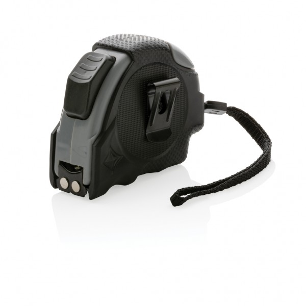 Auto-Stop-Maßband aus recyceltem Kunststoff, 5m/19mm, schwarz