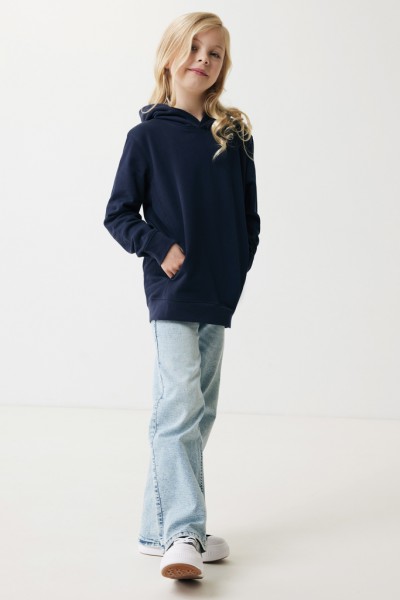 IQONIQ Yengo KidsHoodie mit Seitentaschen aus rec. Baumwolle, navy blau 34