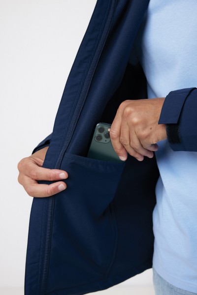 IQONIQ Makalu Herren Softshelljacke aus recyceltem Polyester, navy blau XXL