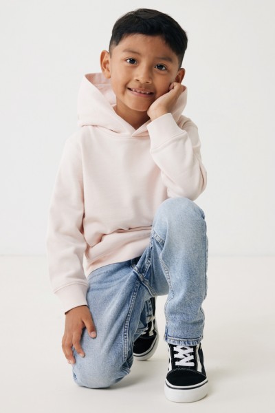 IQONIQ Yengo KidsHoodie mit Seitentaschen aus rec. Baumwolle, cloud pink 910